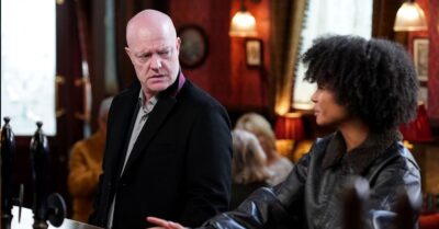 Max confronts Jasmine in the Vic in EastEnders