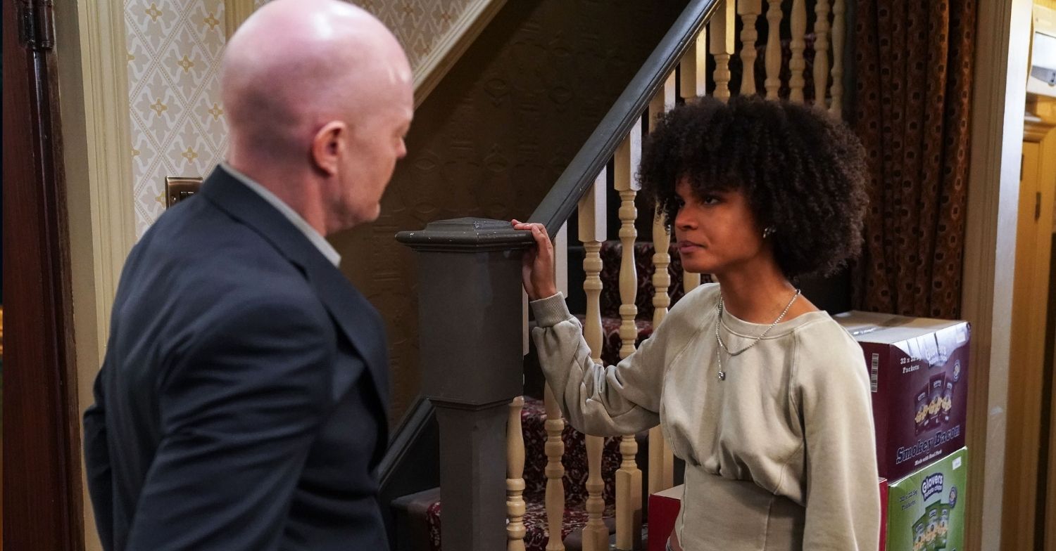 Max confronts Jasmine in the Vic in EastEnders