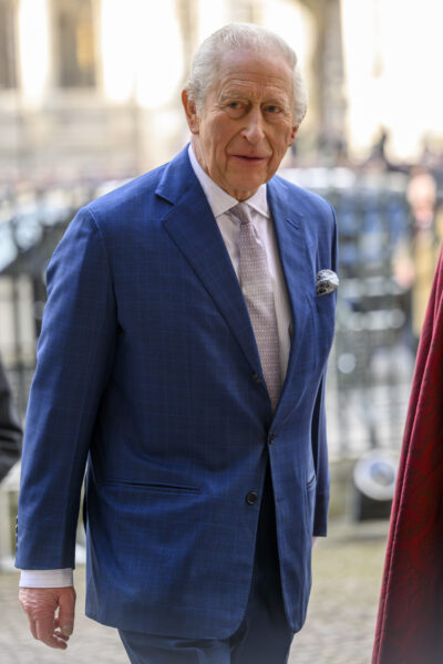 King Charles in blue suit at royal service