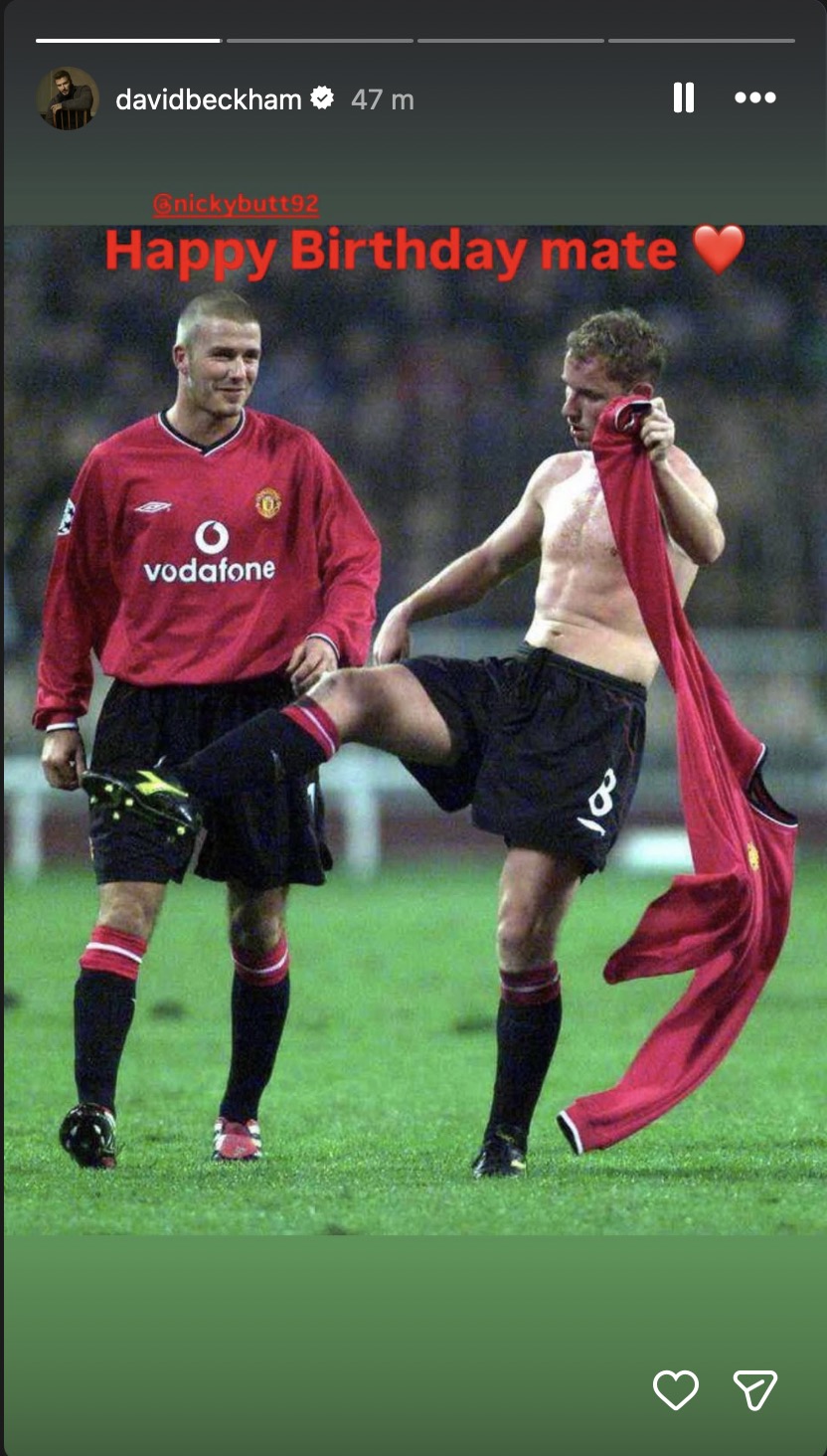 David Beckham and Nicky Butt
