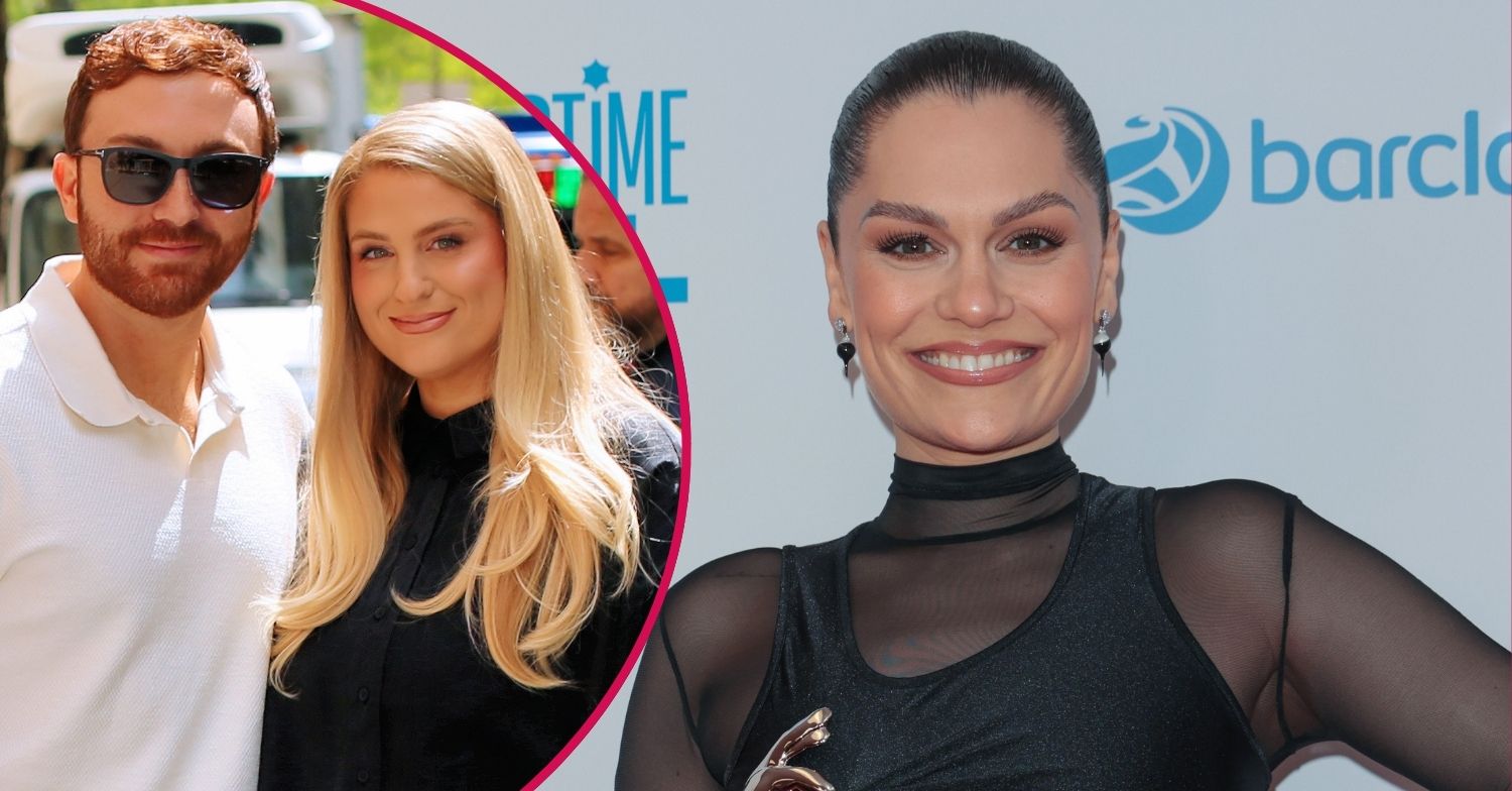 Daryl Sabara and Meghan Trainor smiling / Jessie J smiling