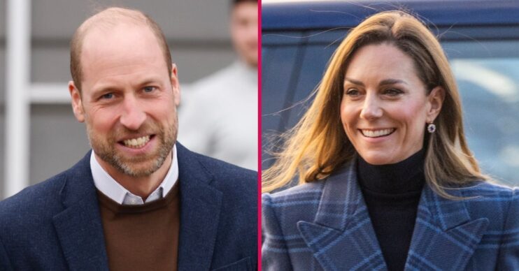 ED composite of Prince William and Kate Middleton smiling in Scotland