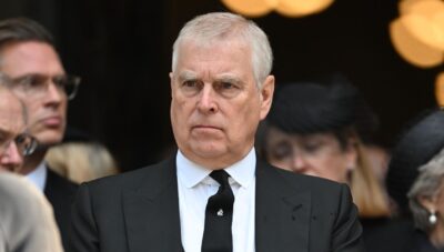 Andrew Mountbatten-Windsor at Duchess of Kent's funeral