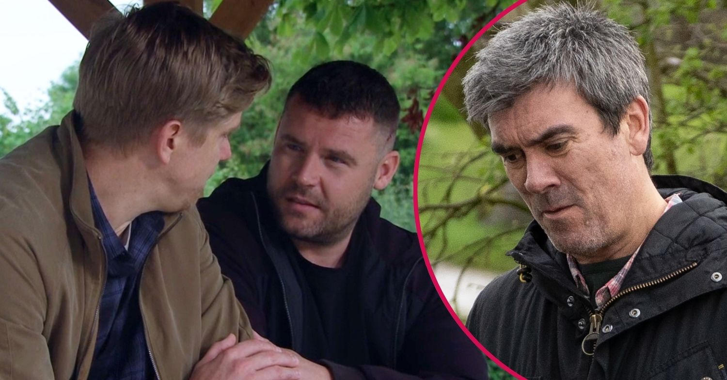 Robert, Aaron and Cain in Emmerdale (Credit: ITV/Comp ED!)