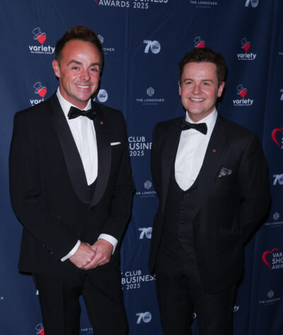 Ant and Dec on the red carpet smiling