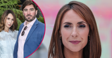 ‘It just brings me to tears’: Alex Jones emotional as she poses with newborn son