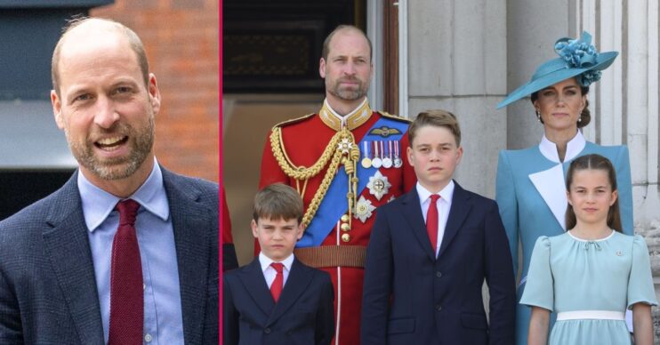ED composite of royals at Trooping the Colour and Prince William smiling