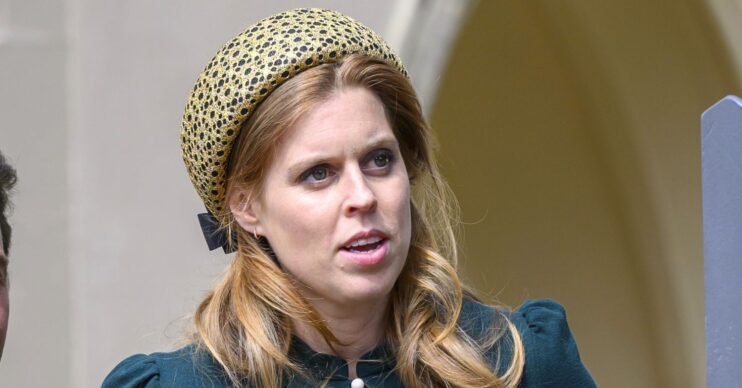 Princess Beatrice leaving royal Easter service