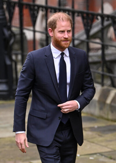 Prince Harry arrives at the Royal Court of Justice for the start of the trial against publishers of the Daily Mail newspaper over alleged unlawful information gathering