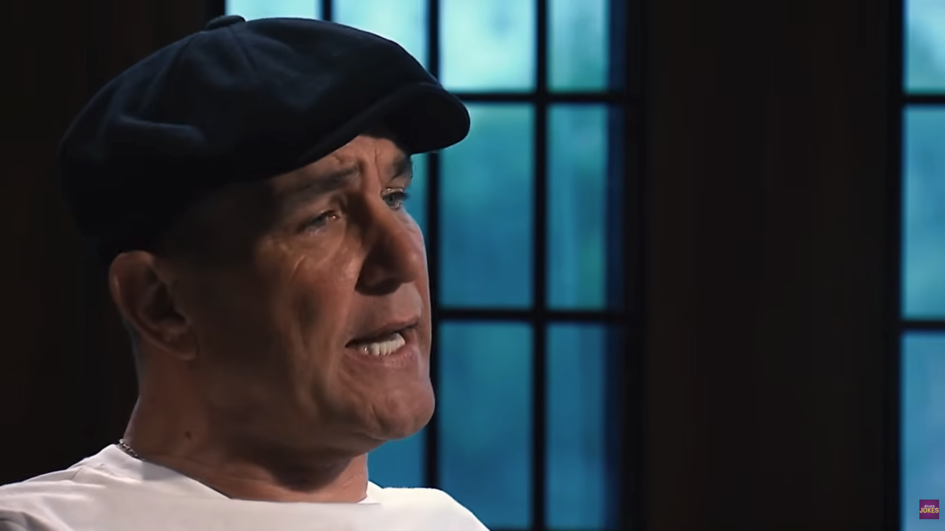 Vinnie Jones speaking on a podcast