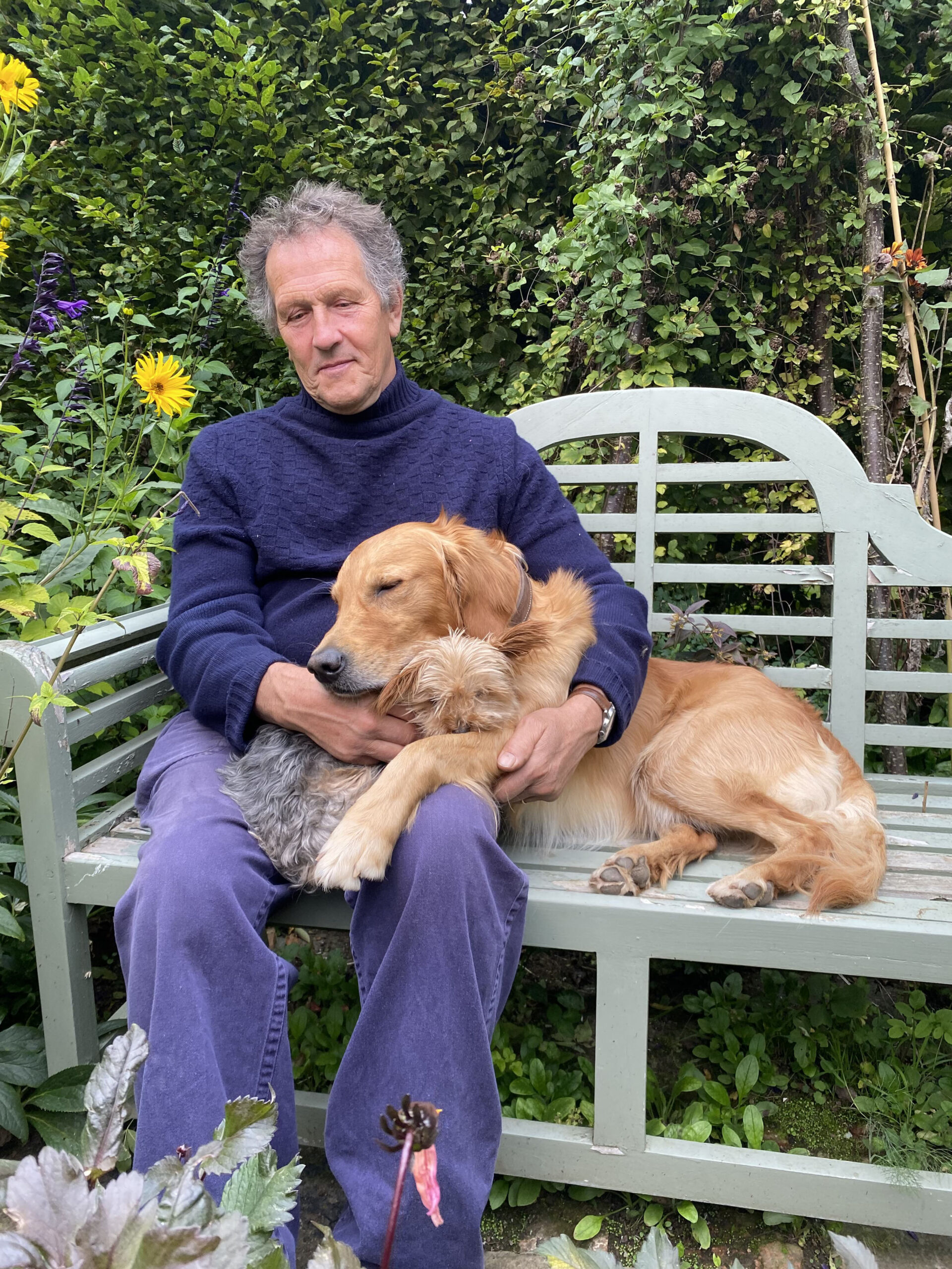 Monty Don with his dogs