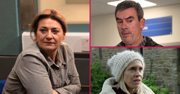 Moira, Cain and Ruby in Emmerdale (Credit: ITV/Comp ED!)