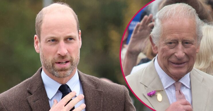 ED composite of Prince William and King Charles during royal engagements