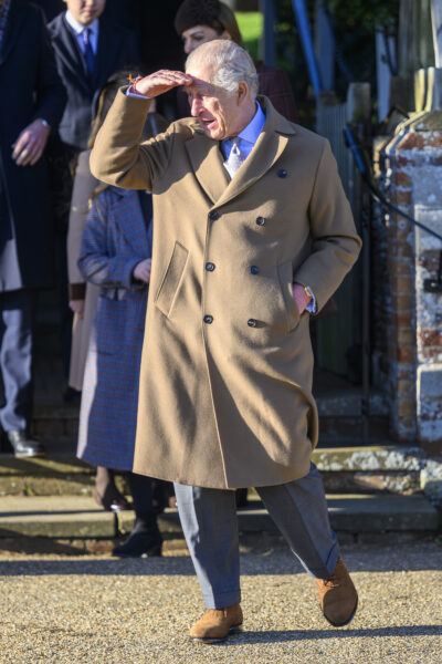 King Charles at Sandringham church service