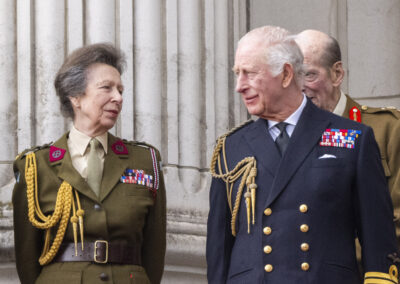 King Charles and Princess Anne at VE Day 2025