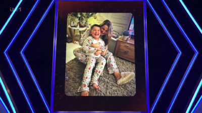 Becca with her little boy on Deal or No Deal
