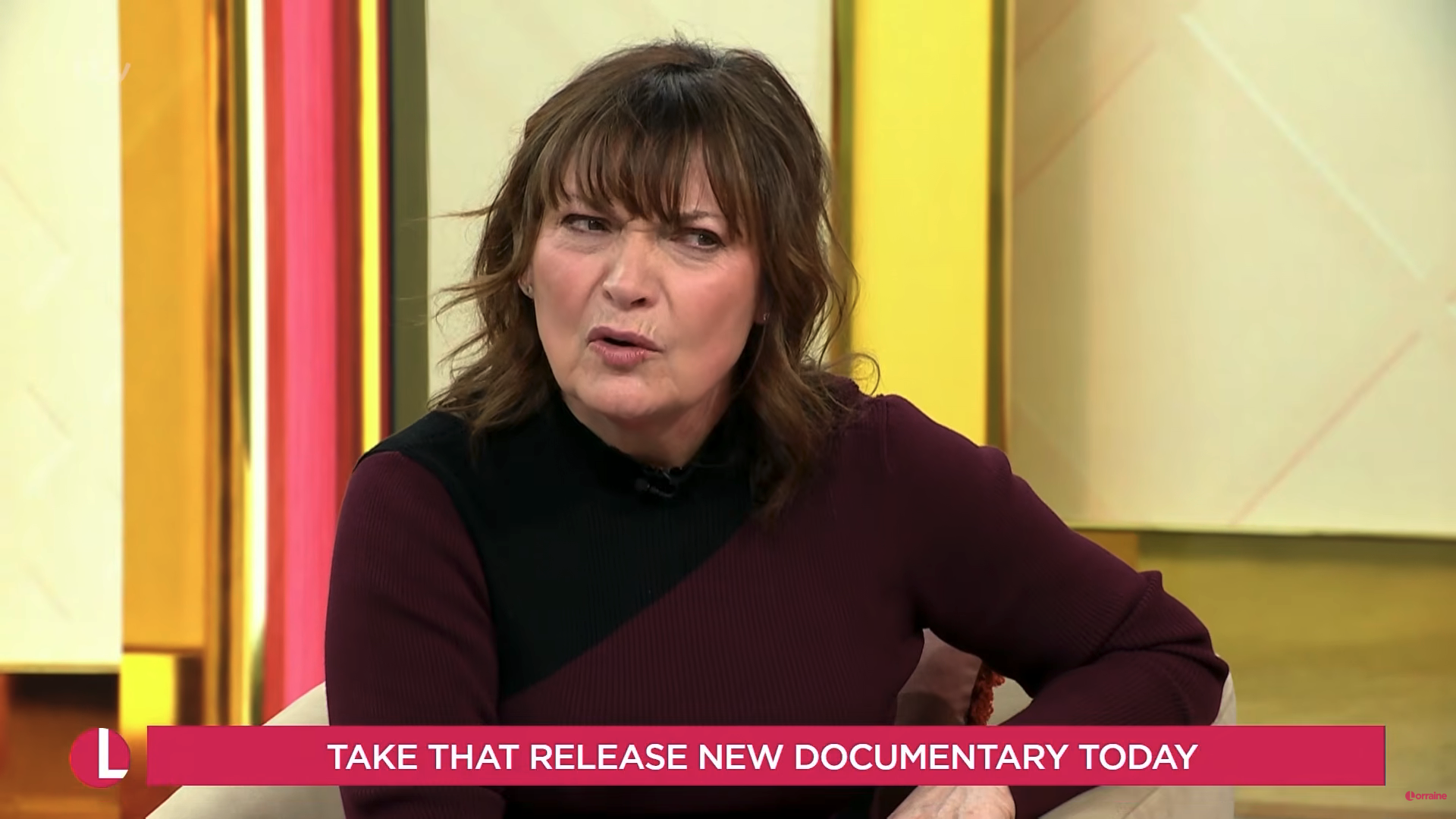 Lorraine Kelly hosting her ITV show today