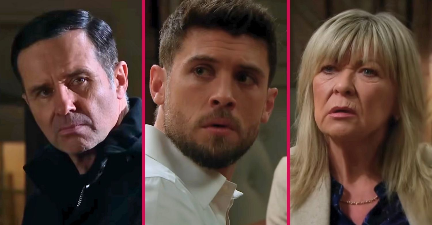 Graham, Joe and Kim in Emmerdale (Credit: ITV/Comp ED!)