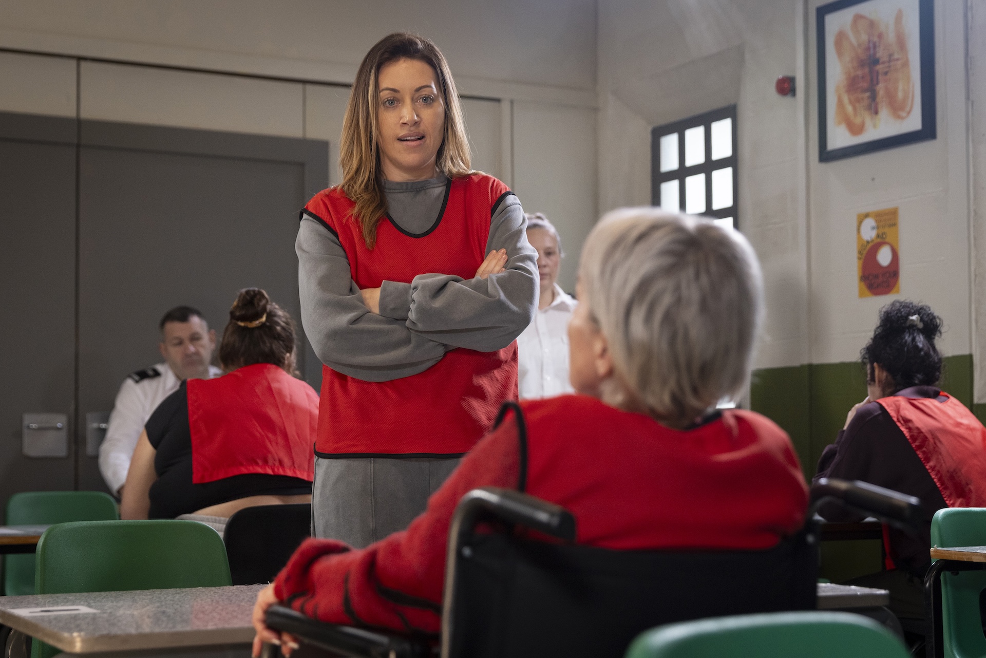 Lou and Debbie in prison in Coronation Street