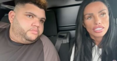 Katie and Harvey Price in the car together