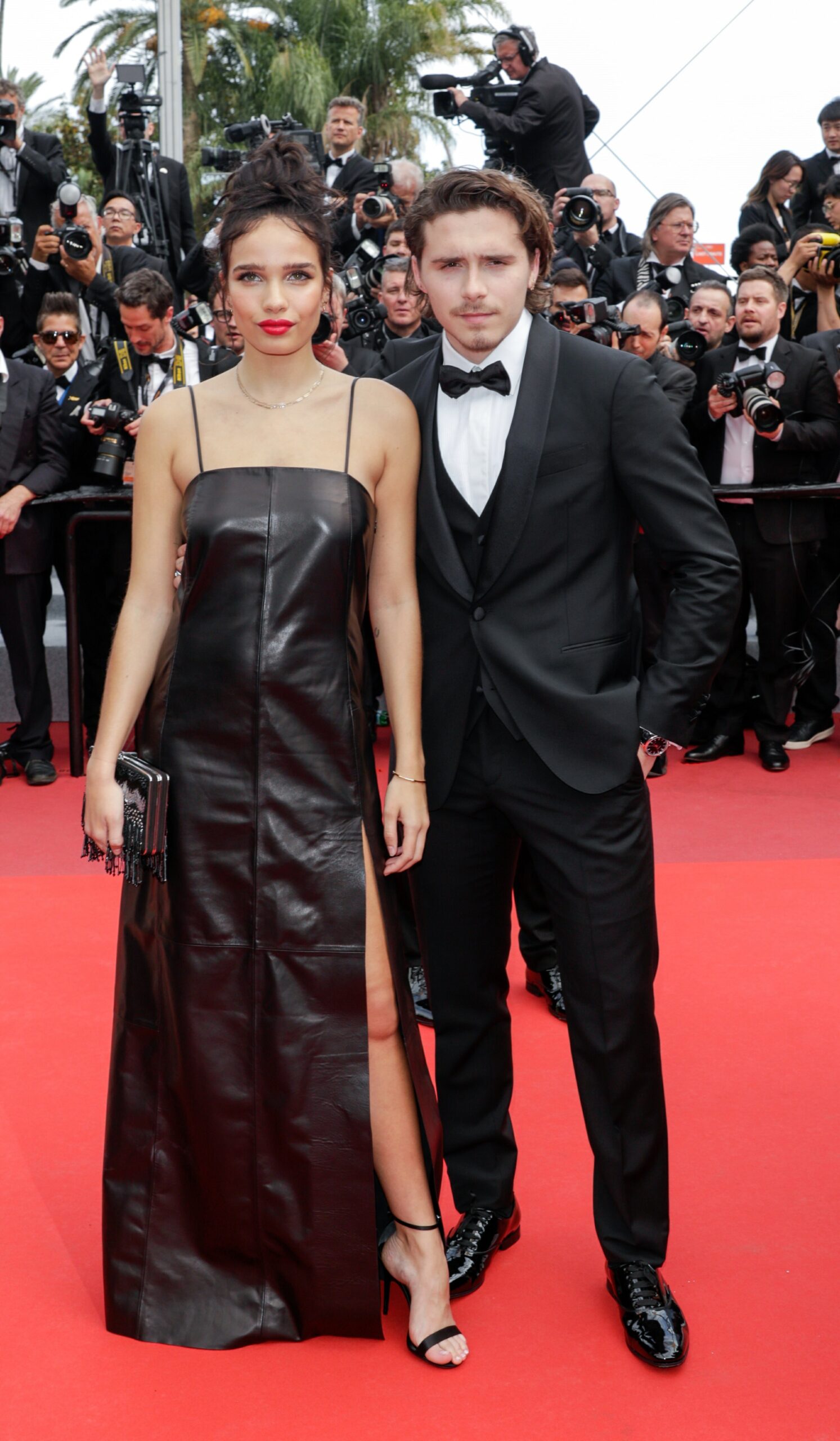 Hana Cross and Brooklyn Beckham on the red carpet