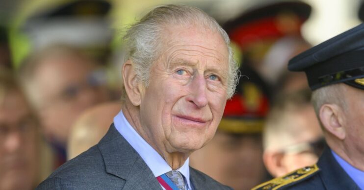 King Charles looking up