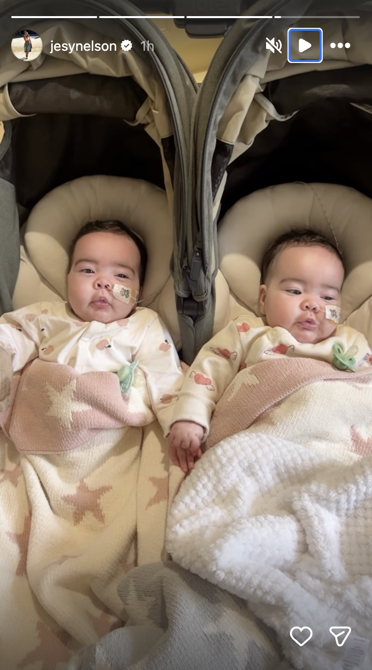 Jesy shared a video of Ocean and Story holding hands 