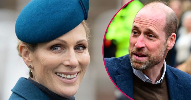 Zara Tindall smiling beside Prince William
