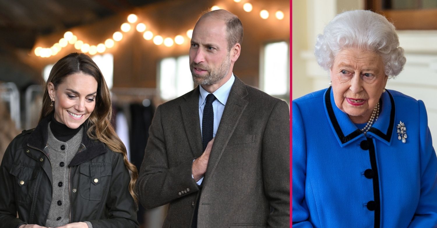 ED composite of Kate Middleton and prince William / Queen Elizabeth II