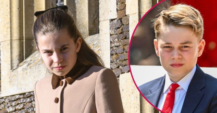 ED composite of Princess Charlotte and Prince George at royal events