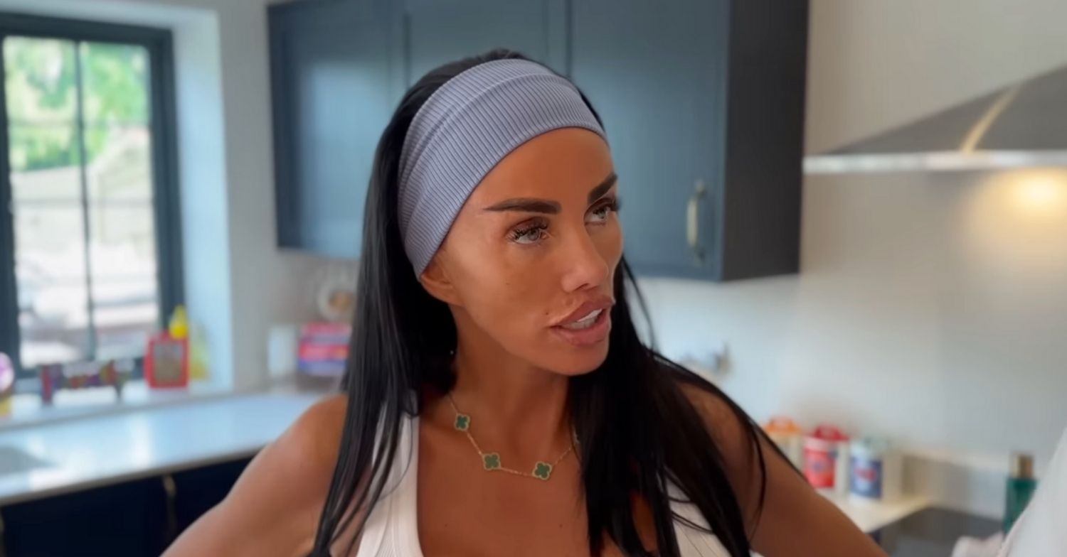 Katie Price looking to the side 