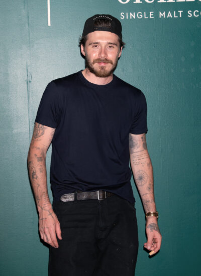 Brooklyn Beckham posing in all black