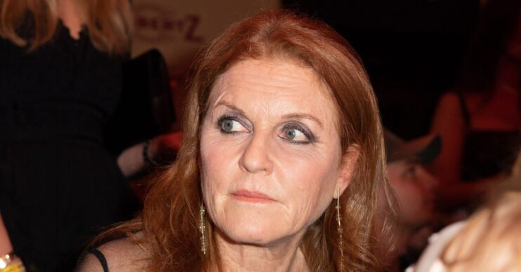 Sarah Ferguson looking to the side