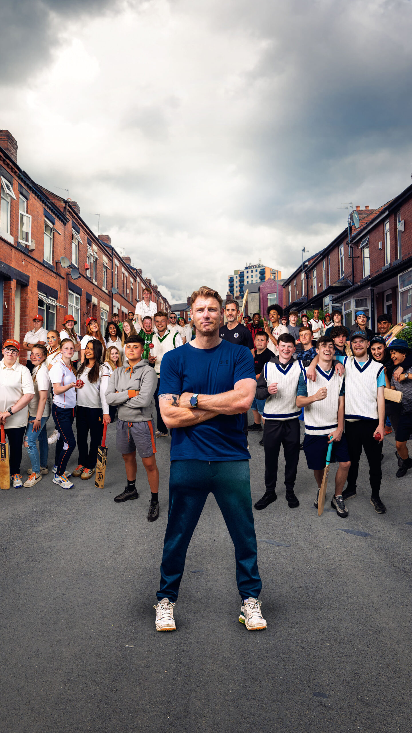 Freddie Flintoff in a Field of Dreams promo picture 