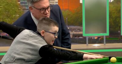 Ed Balls snooker
