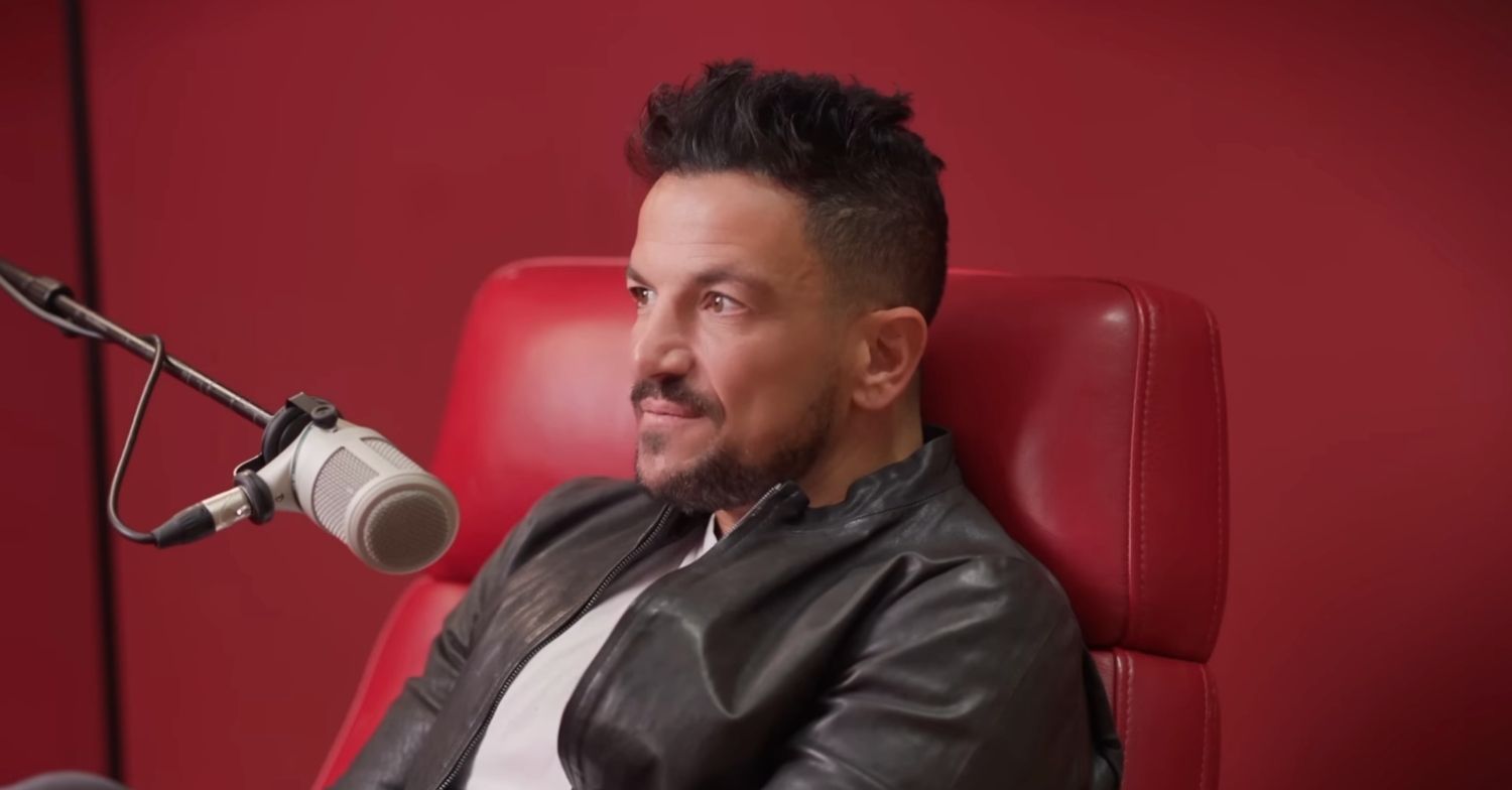 Peter Andre on a podcast 