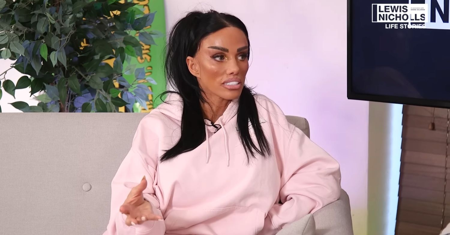 Katie Price on a podcast