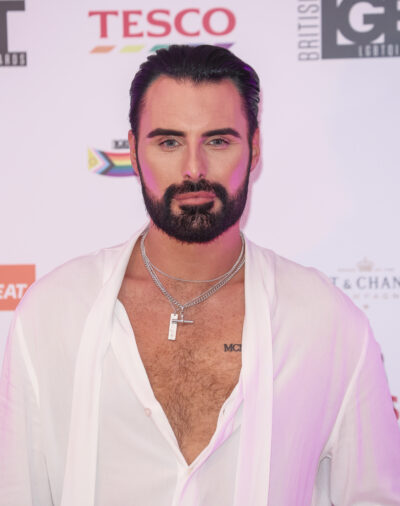 Rylan Clark looking to camera