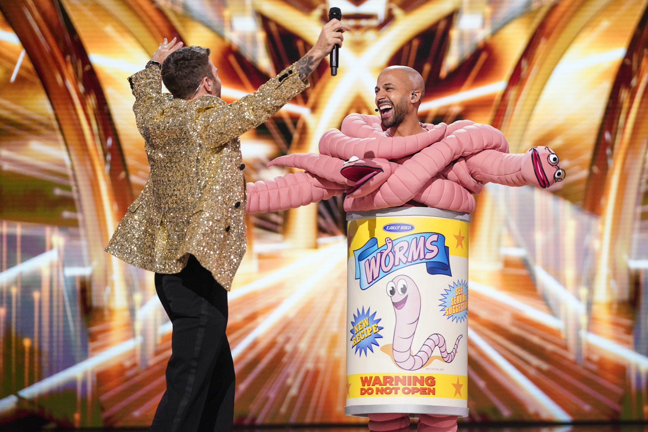 Joel Dommett and Marvin Humes on The Masked Singer 