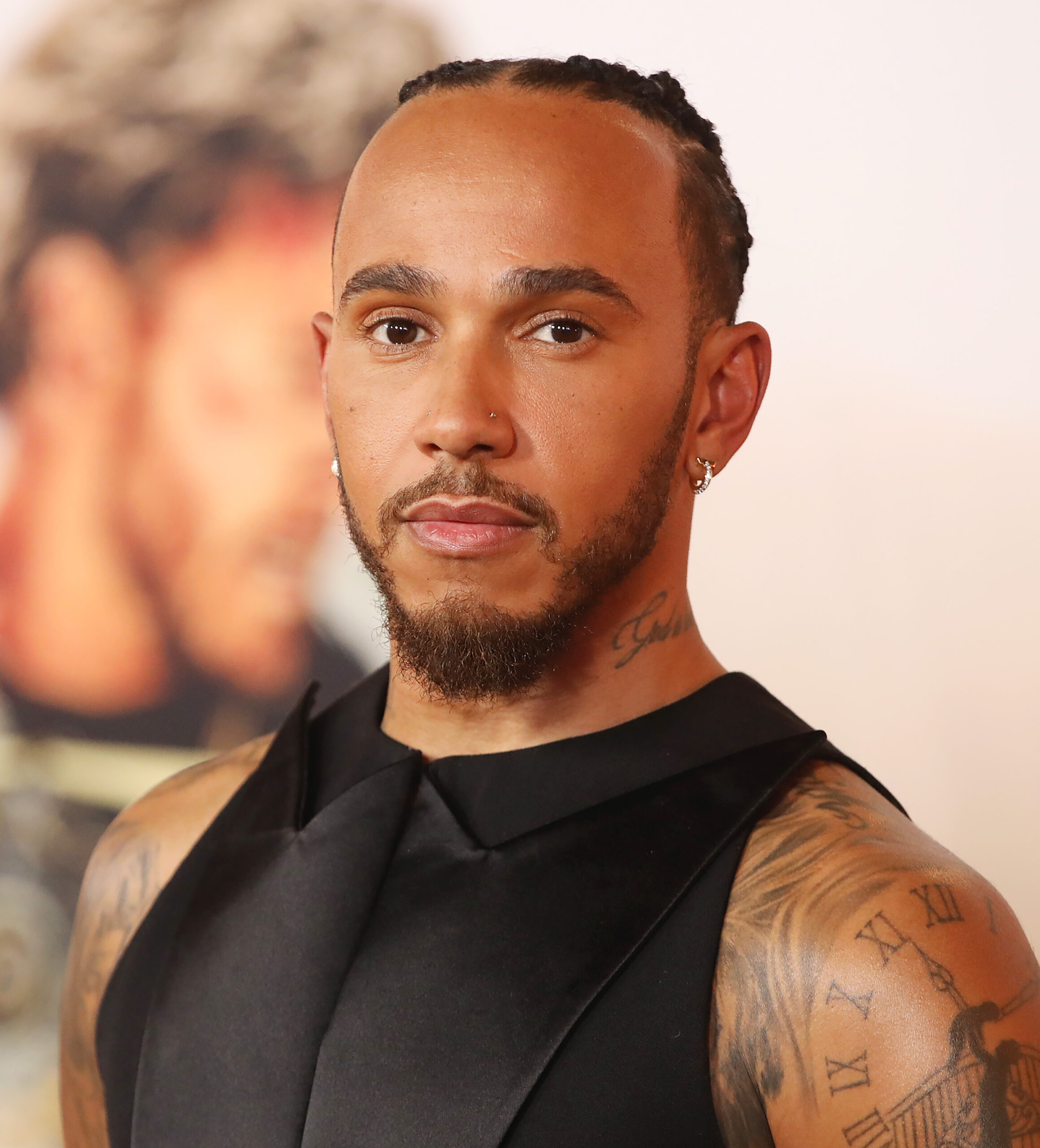 Lewis Hamilton looking to camera