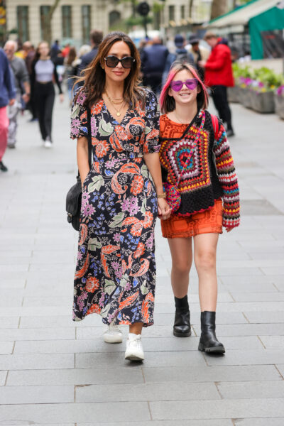 Myleene Klass with daughter Hero