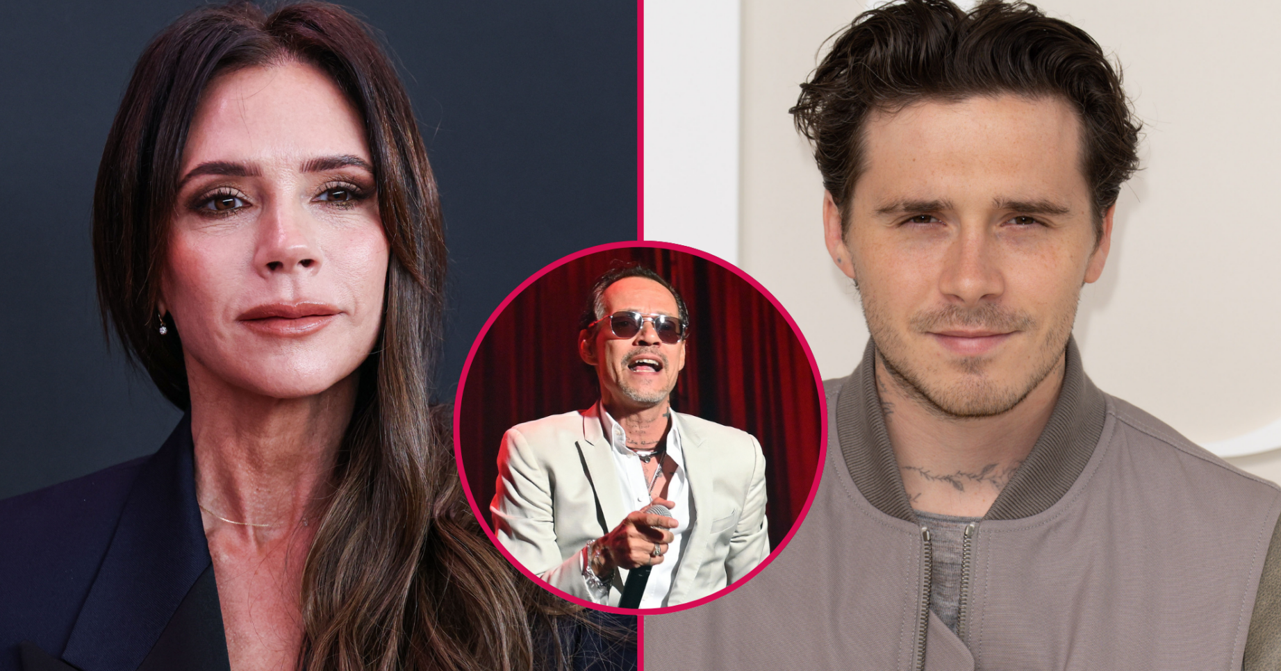 Victoria Beckham, Marc Anthony and Brooklyn Beckham