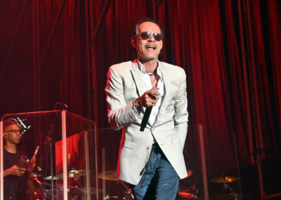 Marc Anthony on stage singing