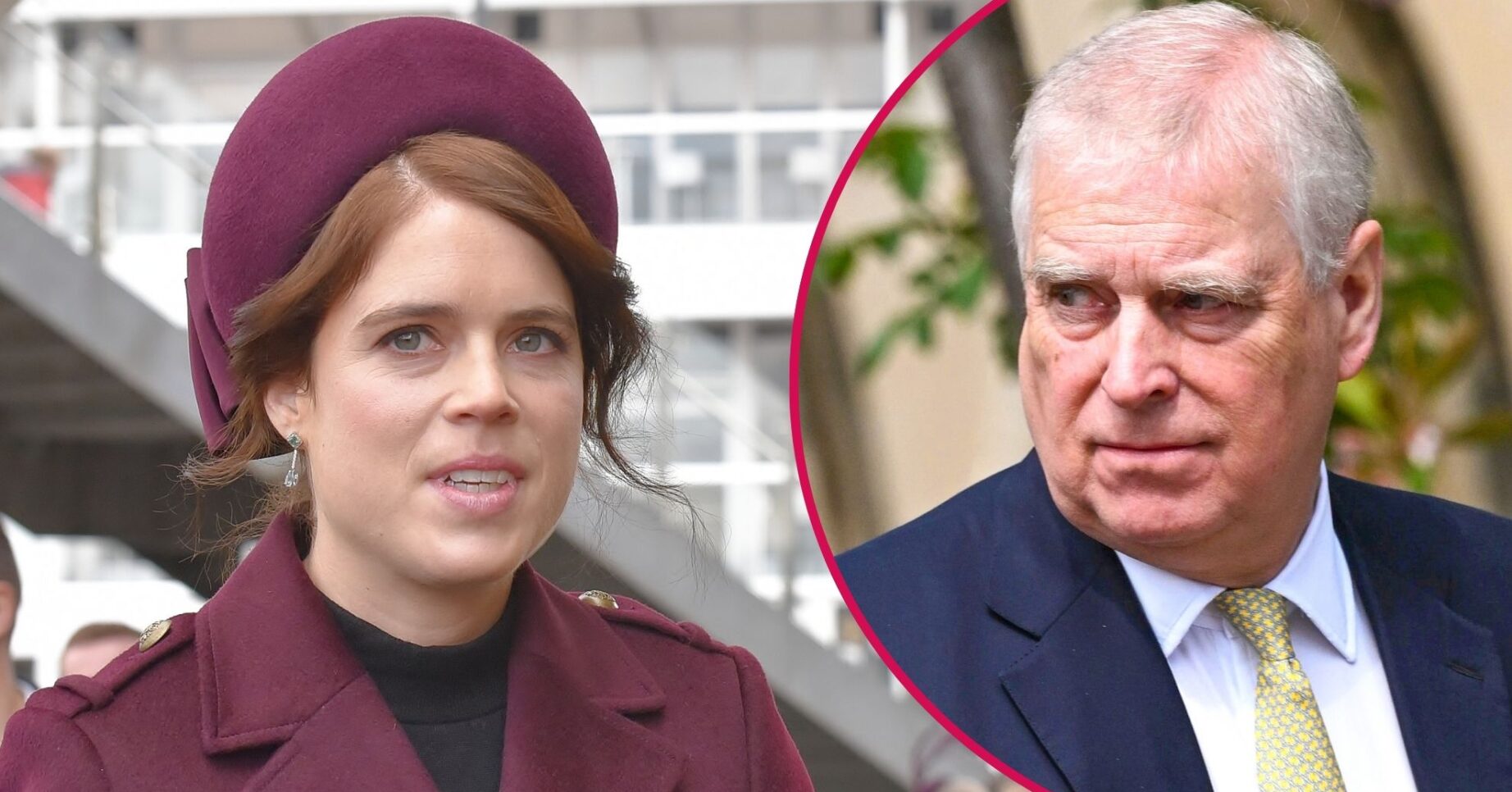 ED composite of Princess Eugenie and Andrew Mountbatten-Windsor posing