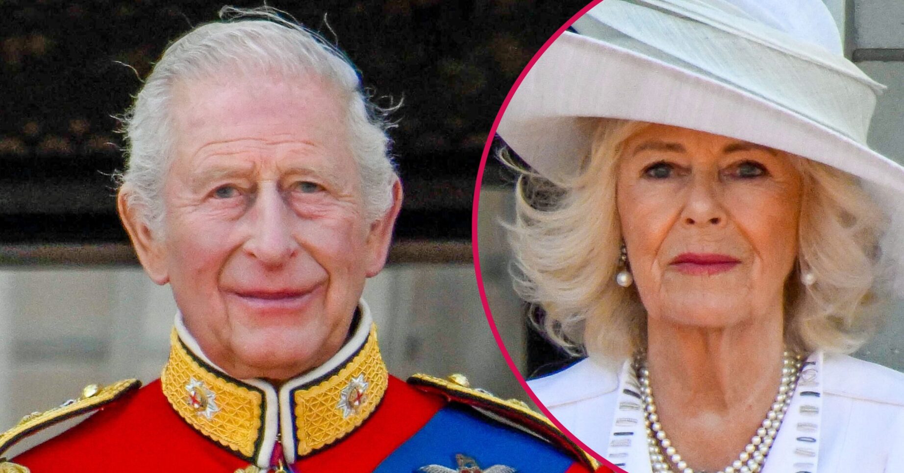 ED composite of King Charles and Queen Camilla during Trooping the Colour