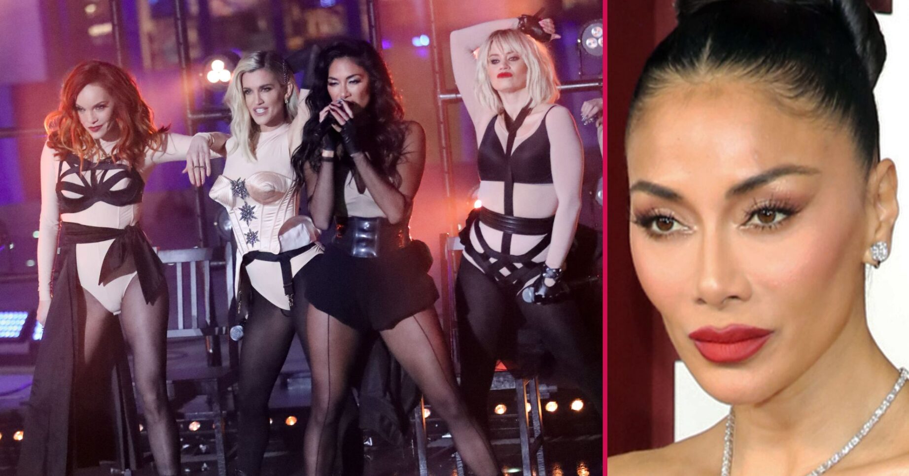 Pussycat Dolls performing / Nicole Scherzinger looking in front