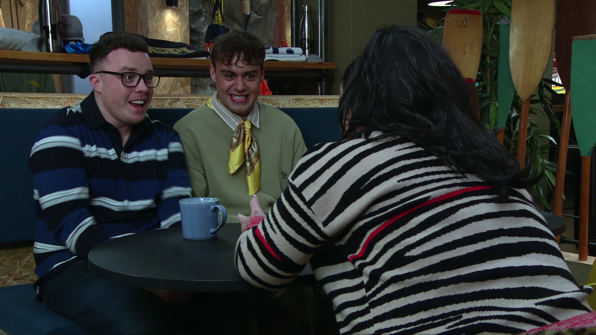 Vinny and Lewis tell Mandy their news Credit: ITV