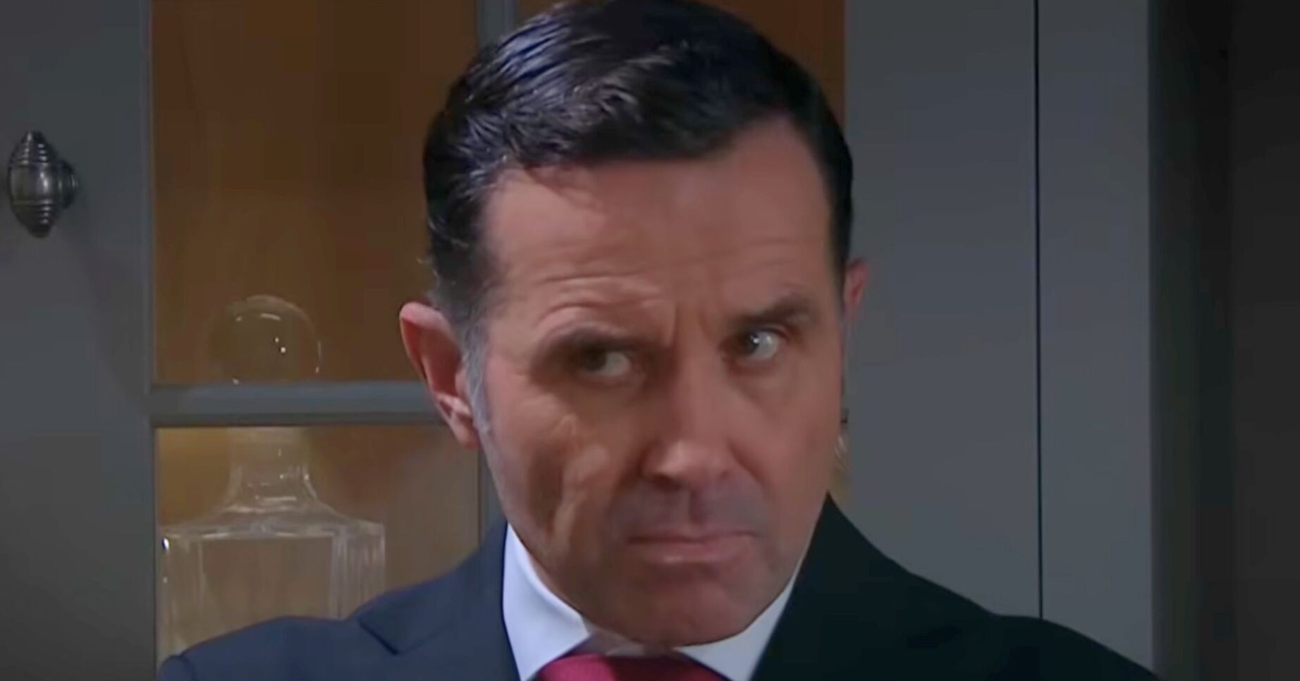 Graham does not look happy in Emmerdale (Credit: ITV)