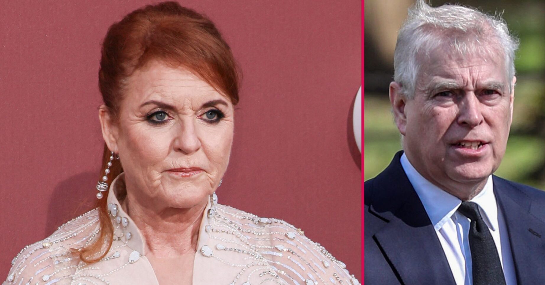 ED composite of Sarah Ferguson and Andrew Mountbatten-Windsor with serious expressions