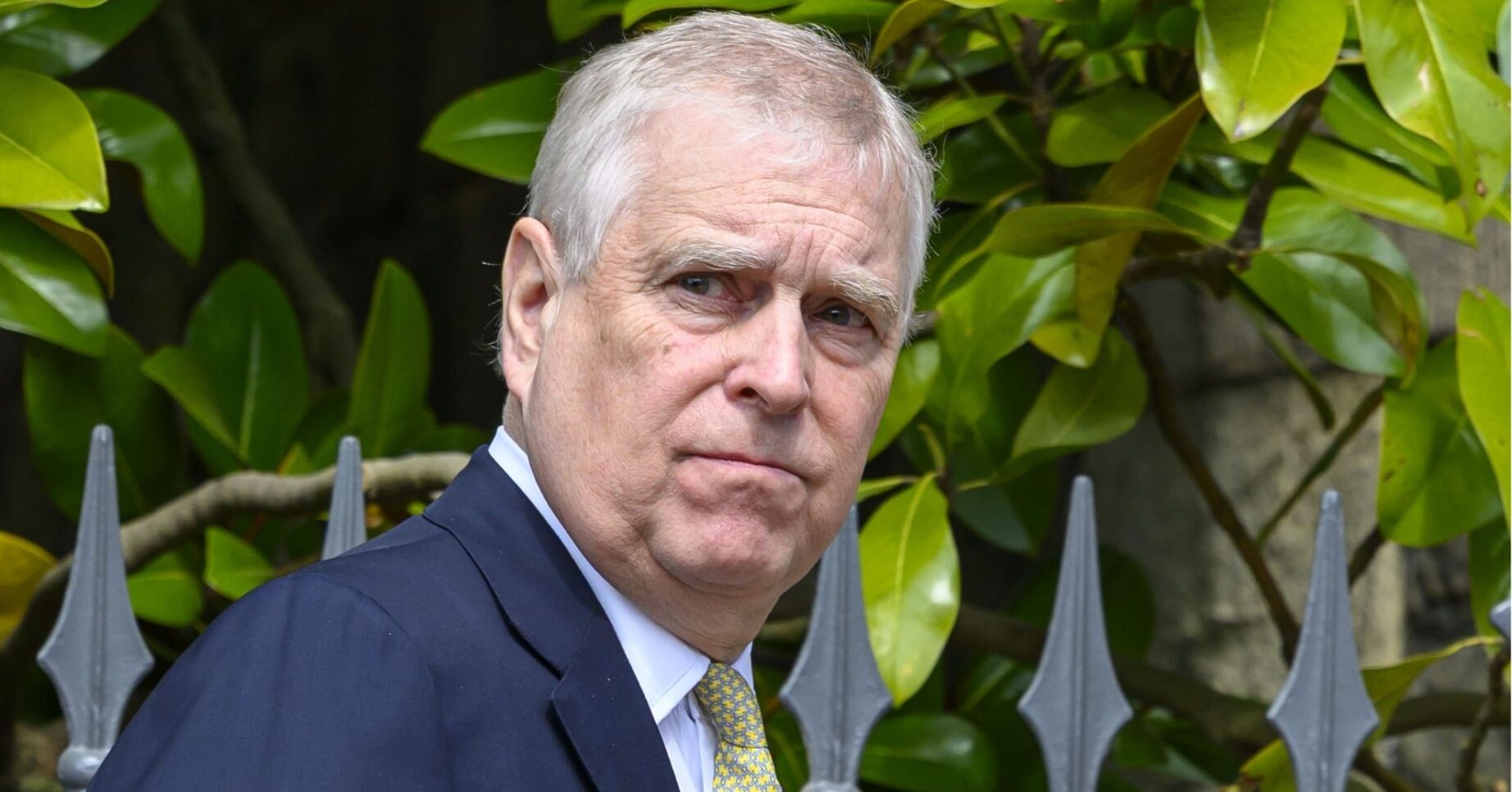 Andrew Mountbatten-Windsor looking to the side